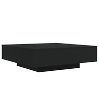 Tavolino da Soggiorno con Luci LED Nero 100x100x31 cm 836603