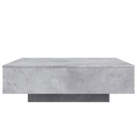 Tavolino da Soggiorno con Luci LED Grigio Cemento 100x100x31 cm 836605