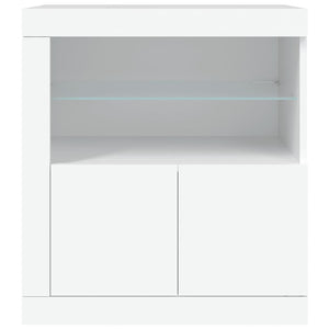 Credenza con Luci LED Bianca 60,5x37x67 cm 836616