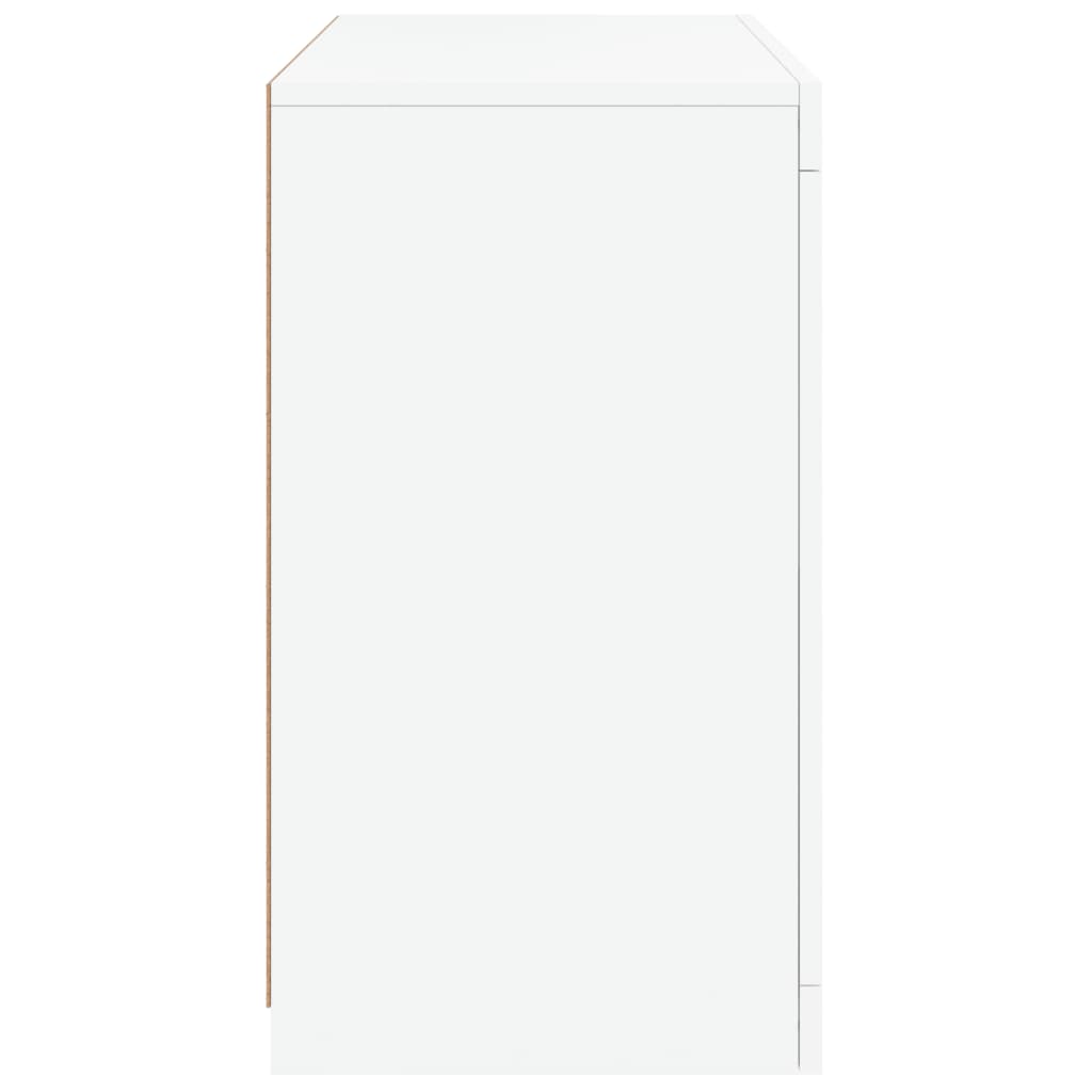 Credenza con Luci LED Bianca 60,5x37x67 cm 836616