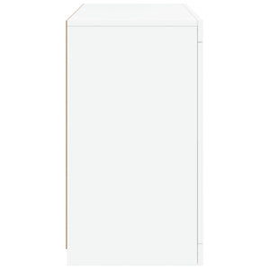 Credenza con Luci LED Bianca 60,5x37x67 cm 836616