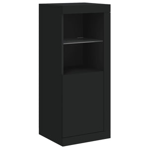 Credenza con Luci LED Nera 41x37x100 cm 836645