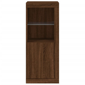 Credenza con Luci LED Rovere Marrone 41x37x100 cm 836650