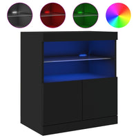 Credenza con Luci LED Nera 60x37x67 cmcod mxl 86291