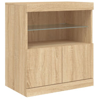 Credenza con Luci LED Rovere Sonoma 60x37x67 cmcod mxl 110265