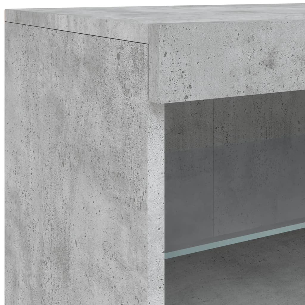 Credenza con Luci LED Grigio Cemento 60x37x67 cm 836654