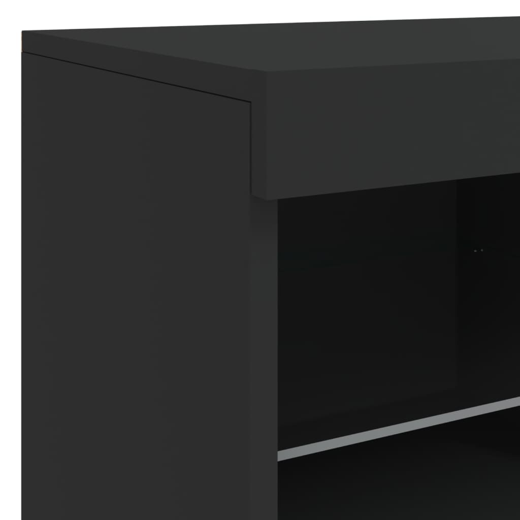 Credenza con Luci LED Nera 81x37x67 cm 836659