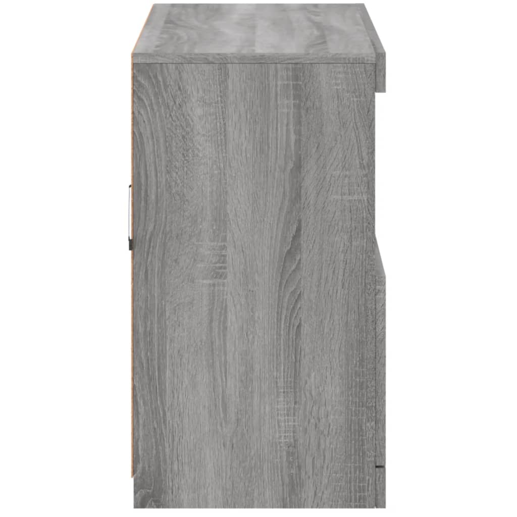 Credenza con Luci LED Grigio Sonoma 81x37x67 cm 836663