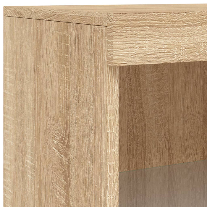 Credenza con Luci LED Rovere Sonoma 60,5x37x100 cm 836667