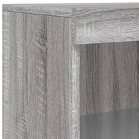 Credenza con Luci LED Grigio Sonoma 60,5x37x100 cm 836670