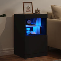 Credenza con Luci LED Nera 41x37x67 cm 836680