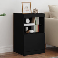 Credenza con Luci LED Nera 41x37x67 cm 836680