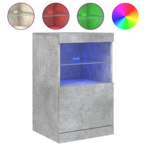 Credenza con Luci LED Grigio Cemento 41x37x67 cm 836682