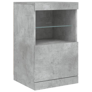 Credenza con Luci LED Grigio Cemento 41x37x67 cm 836682