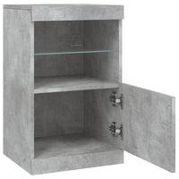 Credenza con Luci LED Grigio Cemento 41x37x67 cm 836682