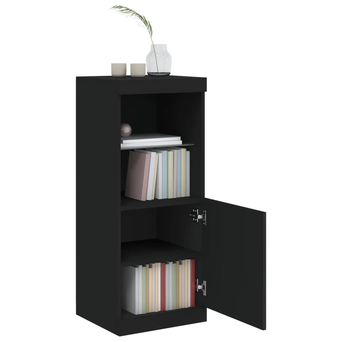 Credenza con Luci LED Nera 41x37x100 cm 836687