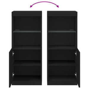 Credenza con Luci LED Nera 41x37x100 cm 836687