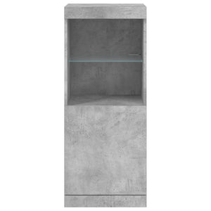 Credenza con Luci LED Grigio Cemento 41x37x100 cm 836689