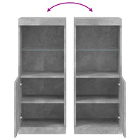 Credenza con Luci LED Grigio Cemento 41x37x100 cm 836689