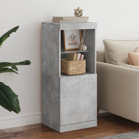 Credenza con Luci LED Grigio Cemento 41x37x100 cm 836689