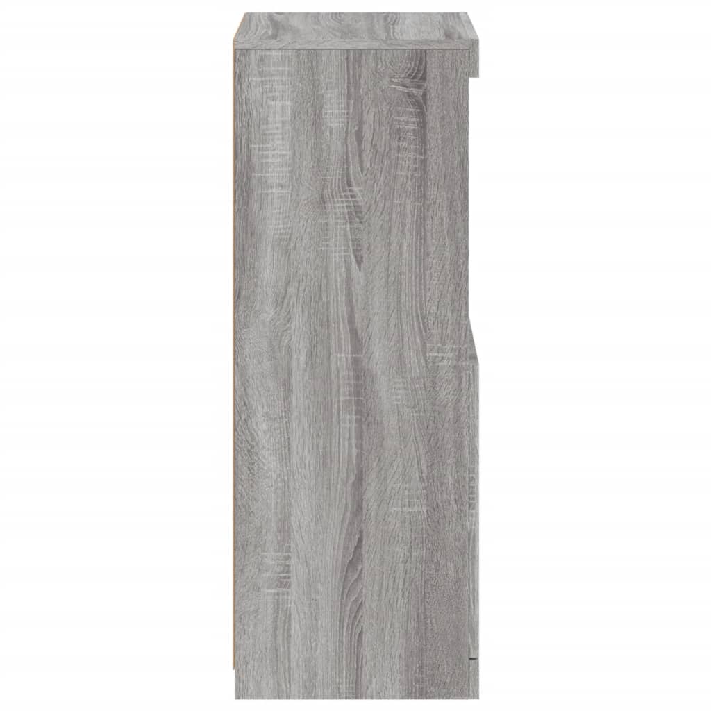 Credenza con Luci LED Grigio Sonoma 41x37x100 cm 836691