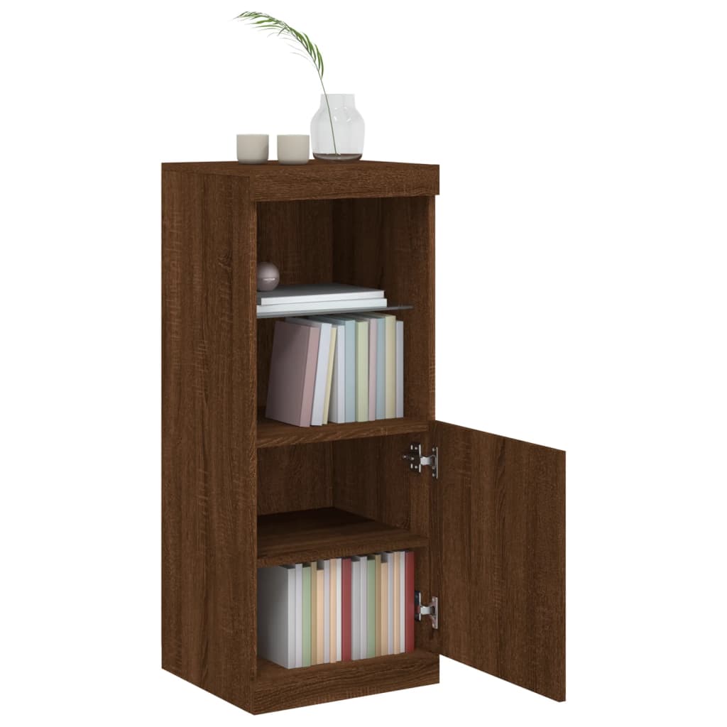 Credenza con Luci LED Rovere Marrone 41x37x100 cm 836692