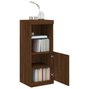 Credenza con Luci LED Rovere Marrone 41x37x100 cm 836692