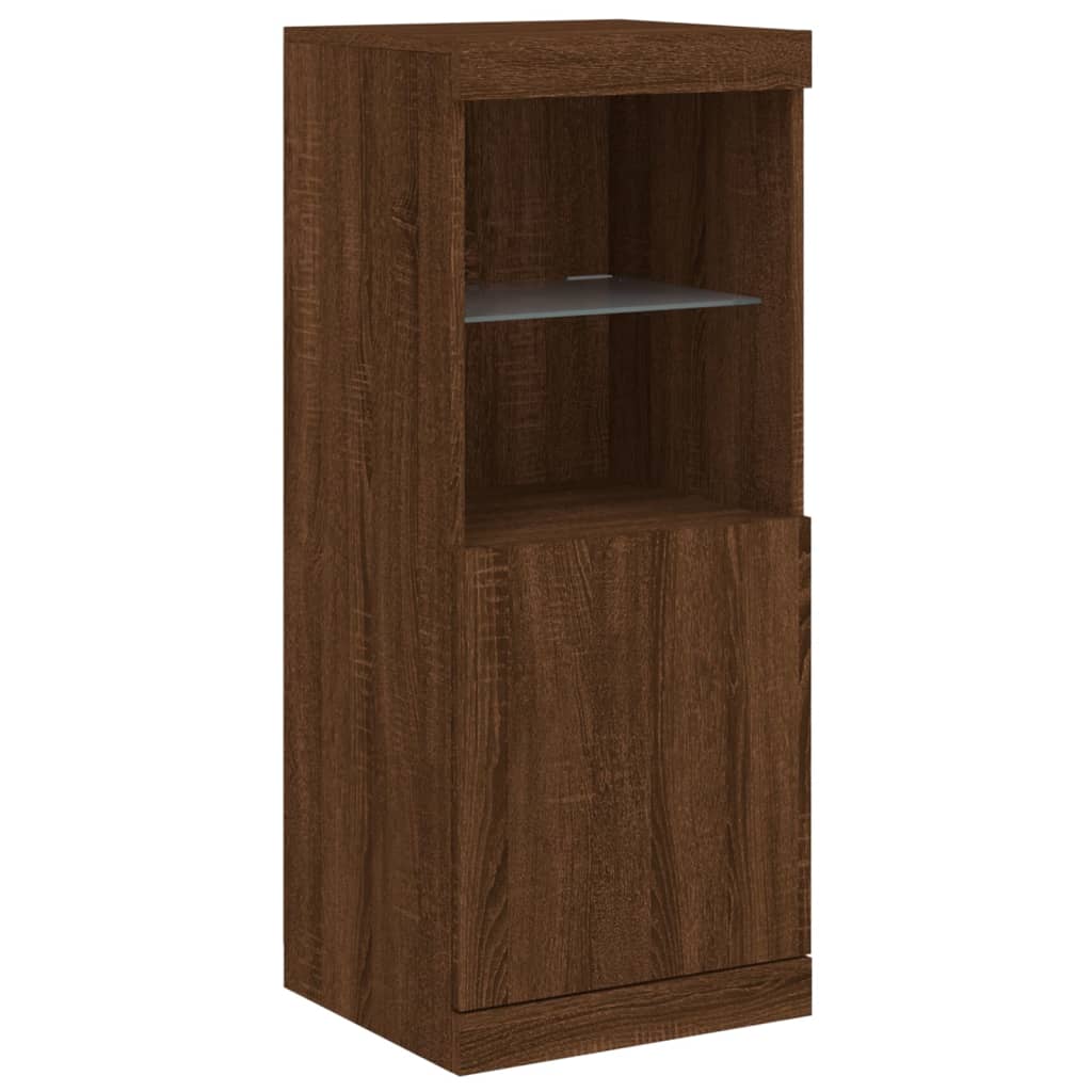 Credenza con Luci LED Rovere Marrone 41x37x100 cm 836692