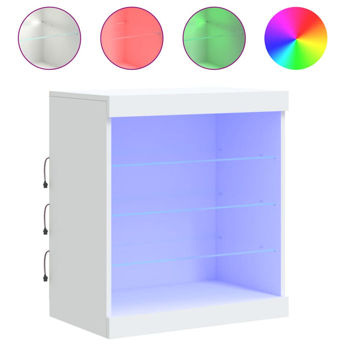 Credenza con Luci LED Bianca 60,5x37x67 cmcod mxl 110338