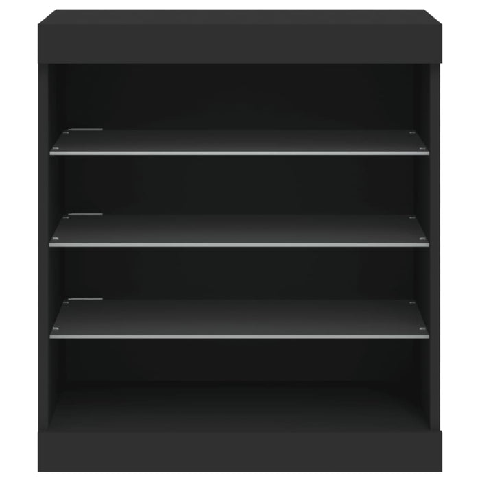 Credenza con Luci LED Nera 60,5x37x67 cm 836694