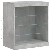 Credenza con Luci LED Grigio Cemento 60,5x37x67 cm 836696