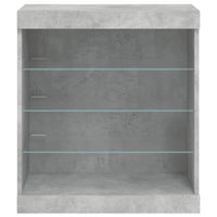 Credenza con Luci LED Grigio Cemento 60,5x37x67 cm 836696