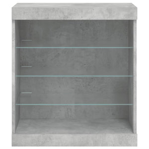 Credenza con Luci LED Grigio Cemento 60,5x37x67 cm 836696