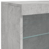 Credenza con Luci LED Grigio Cemento 60,5x37x67 cm 836696