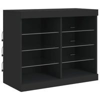 Credenza con Luci LED Nera 81x37x67 cmcod mxl 86305