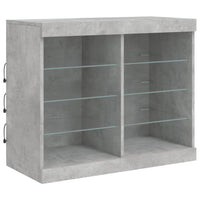 Credenza con Luci LED Grigio Cemento 81x37x67 cmcod mxl 86303