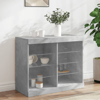 Credenza con Luci LED Grigio Cemento 81x37x67 cmcod mxl 86303