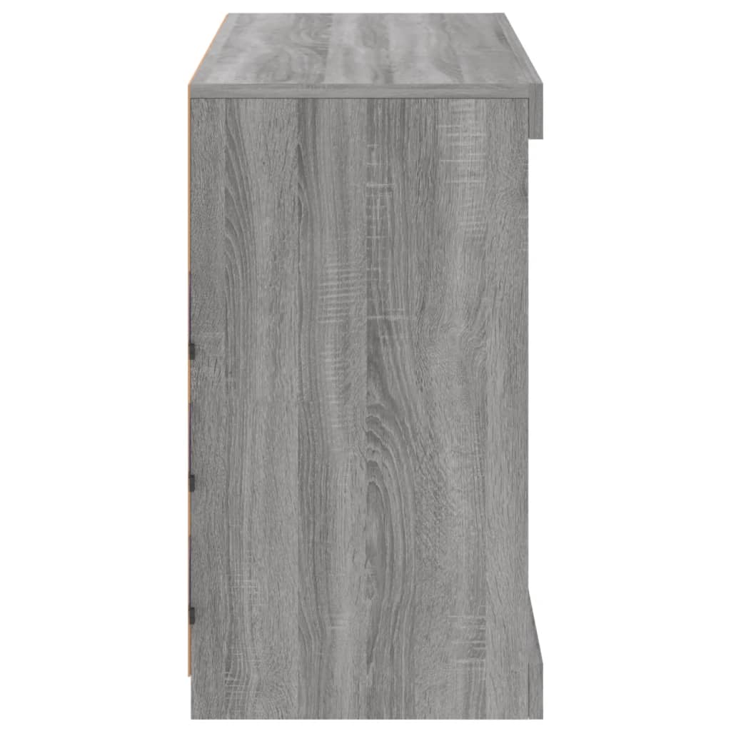 Credenza con Luci LED Grigio Sonoma 81x37x67 cm 836705