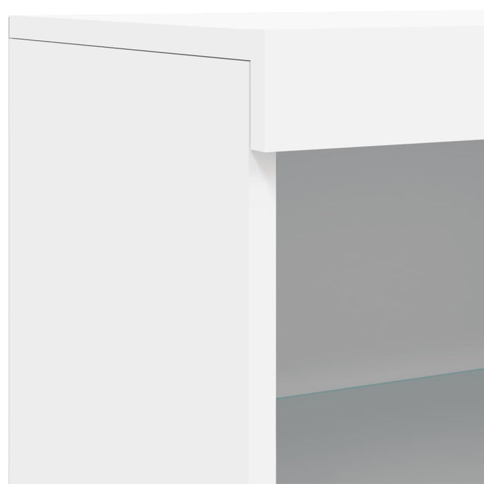 Credenza con Luci LED Bianca 60,5x37x100 cm 836707