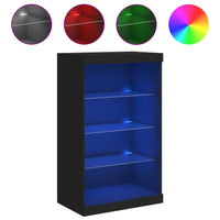 Credenza con Luci LED Nera 60,5x37x100 cmcod mxl 86304