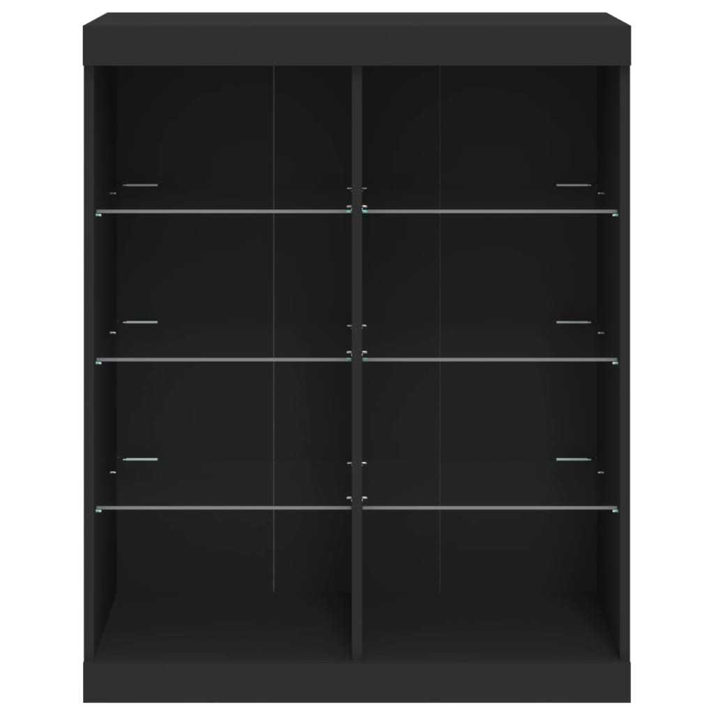 Credenza con Luci LED Nera 81x37x100 cm 836715