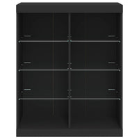 Credenza con Luci LED Nera 81x37x100 cm 836715