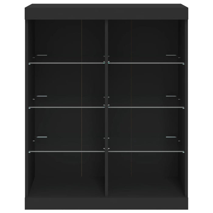 Credenza con Luci LED Nera 81x37x100 cm 836715