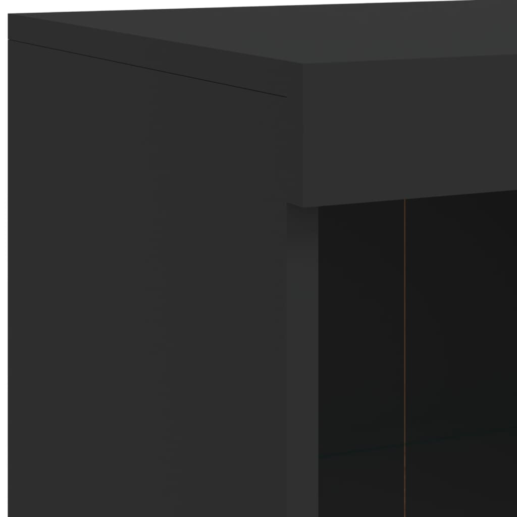 Credenza con Luci LED Nera 81x37x100 cm 836715