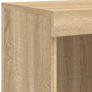 Credenza con Luci LED Rovere Sonoma 81x37x100 cm 836716