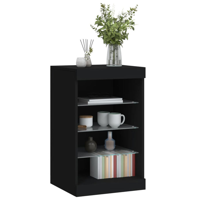 Credenza con Luci LED Nera 41x37x67 cm 836722