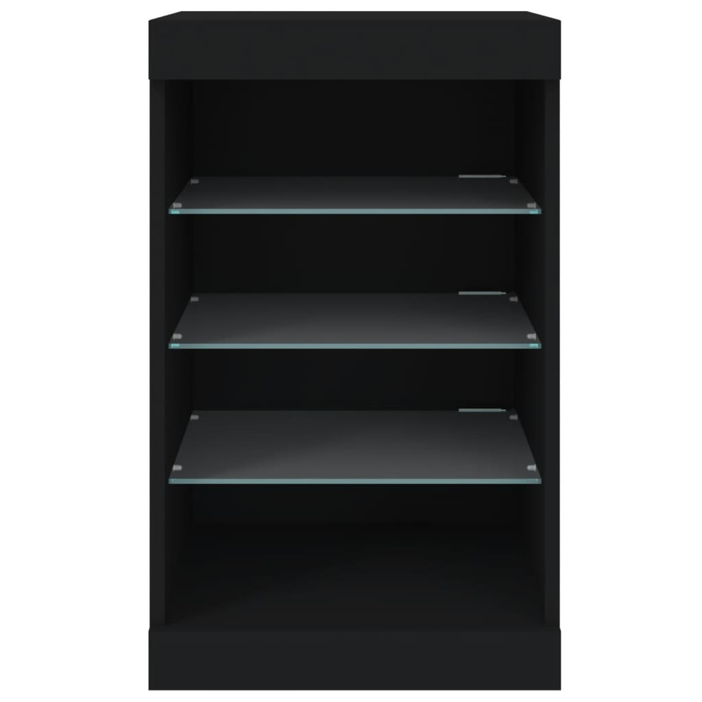 Credenza con Luci LED Nera 41x37x67 cm 836722