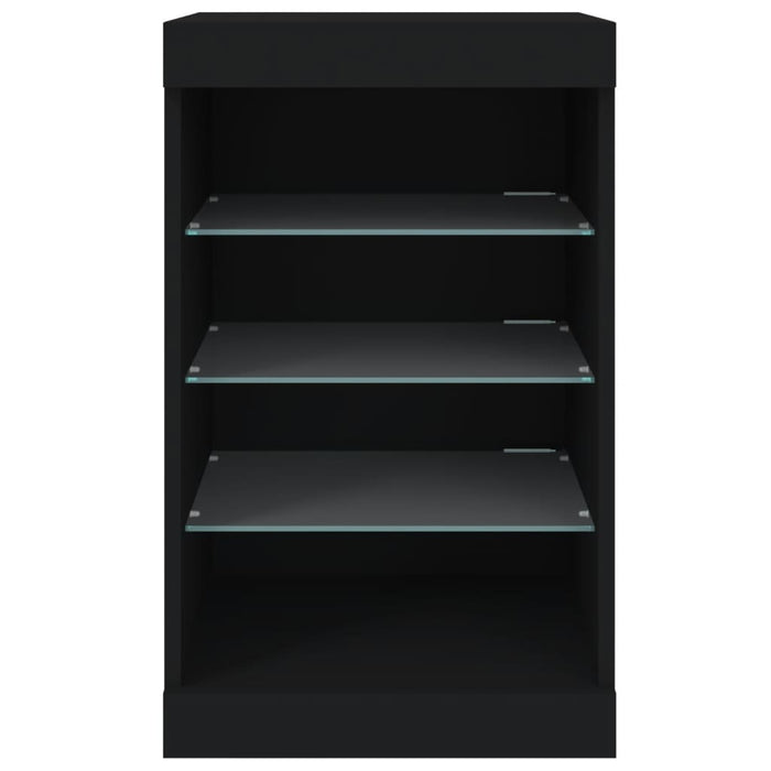 Credenza con Luci LED Nera 41x37x67 cm 836722