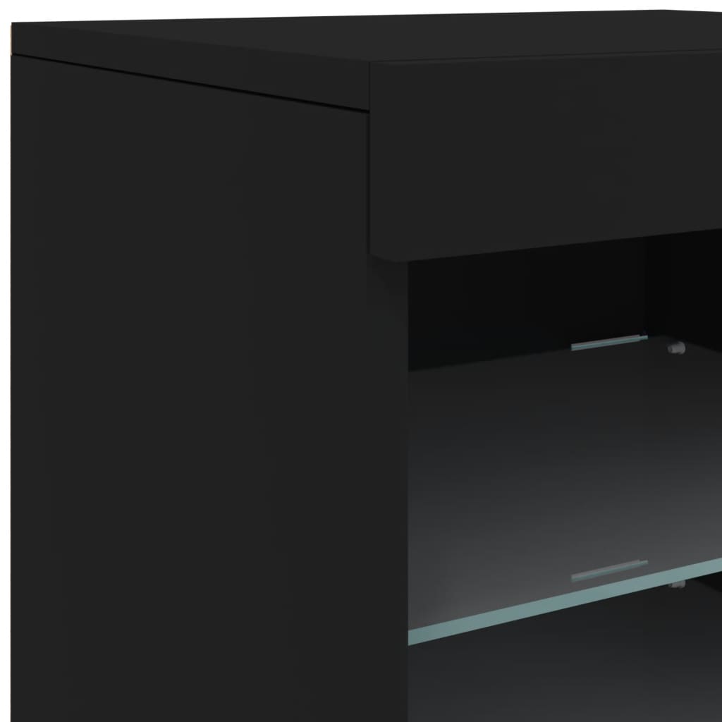 Credenza con Luci LED Nera 41x37x67 cm 836722