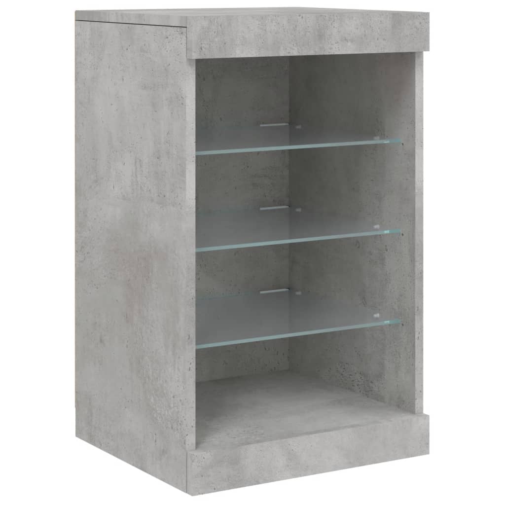 Credenza con Luci LED Grigio Cemento 41x37x67 cm 836724